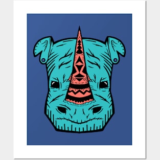 Tribal Rhino Posters and Art